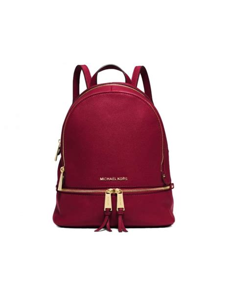 burgundy michael kors backpack